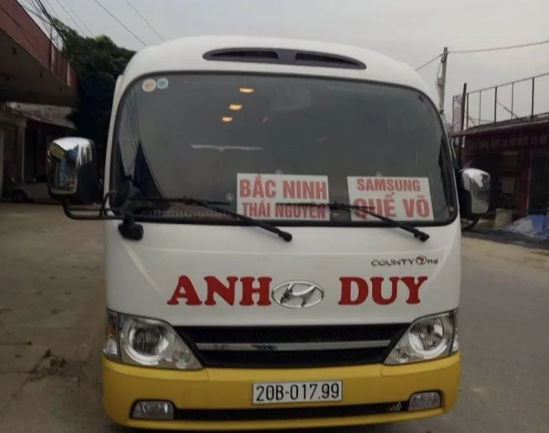 Nhà xe Anh Duy tuyến Thái Nguyên đi Bắc Ninh
