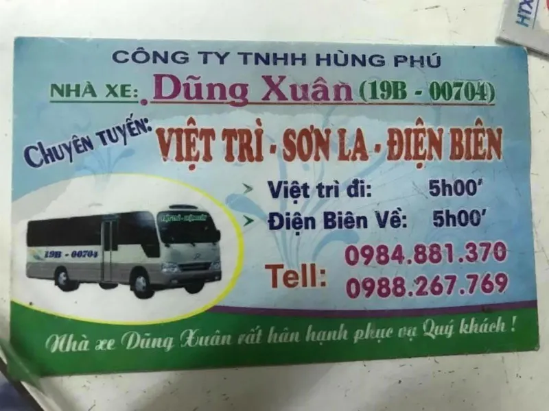 Nhà xe Dũng Xuân (Việt Trì - Sơn La - Điện Biên)