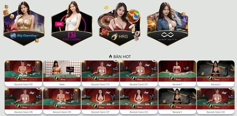 Sảnh game bài thu hút đông đảo cược thủ tham gia